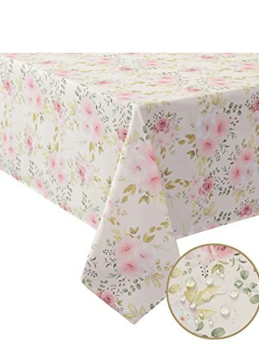 Pink Floral Tablecloth - Home Dining